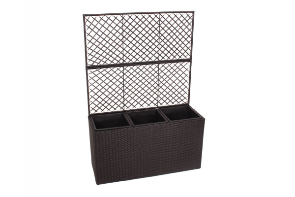 Caja de plantas m/3 espacios y espacios - Negro