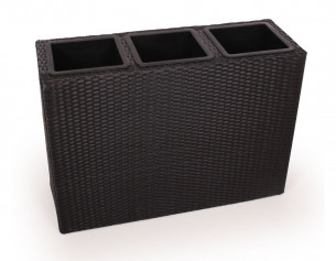 Planter with 3 rooms black...