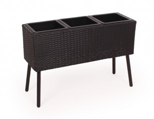 Plant box 3 rooms - black...