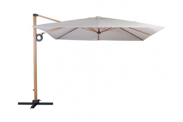 Parasol colgante Helle 3x3 m - efecto madera -...