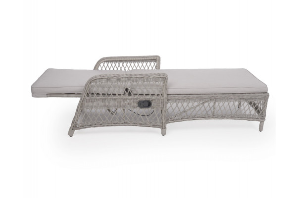 Valencia Sunbed LIGHT GREY – incl. cushion