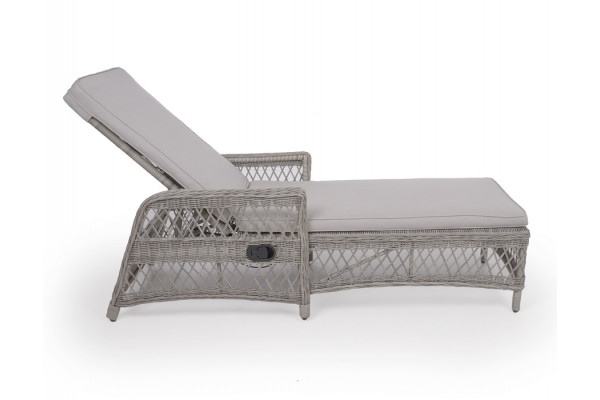 Valencia light grey sunbed - including cushion