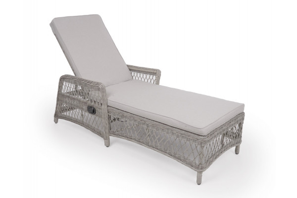 Valencia light grey sunbed - including cushion