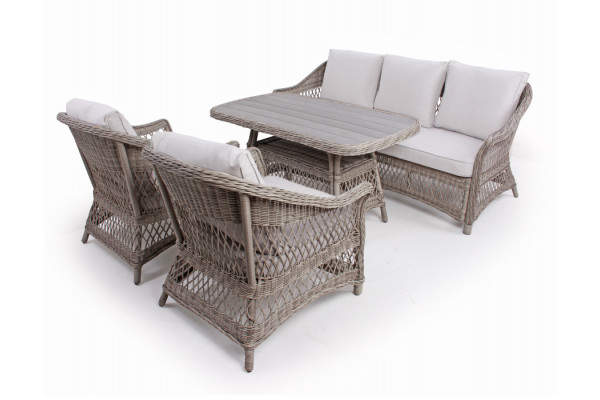 Valencia Sofa Set LIGHT GREY – incl. cushions
