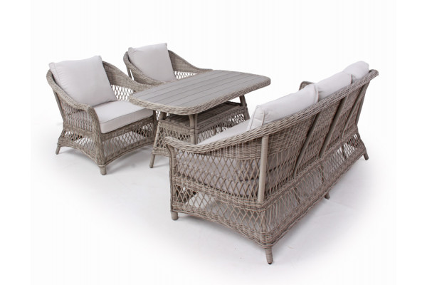 Valencia Sofa Set LIGHT GREY – incl. cushions