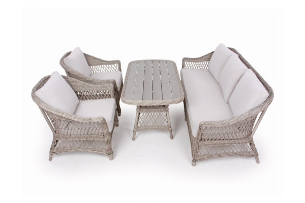 Valencia Sofa Set LIGHT GREY – incl. cushions
