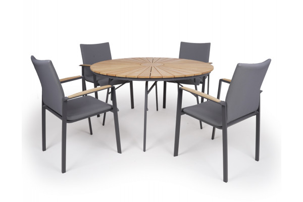 Barcelona Lea GREY Garden furniture set - Round...