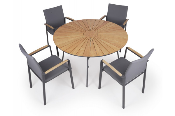 Barcelona Lea GREY Garden furniture set - Round...