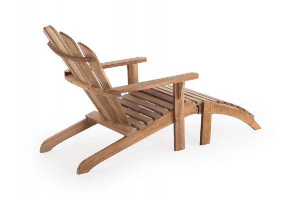 Adirondack chair with stool - Core Teak