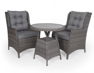 Rio GRAY cafe set w/2...