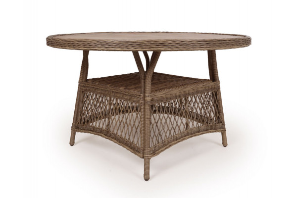 Valencia garden table round -130 cm - Brown