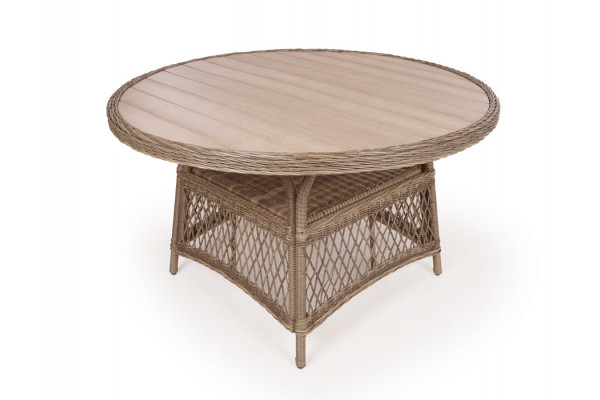 Valencia garden table round -130 cm - Brown