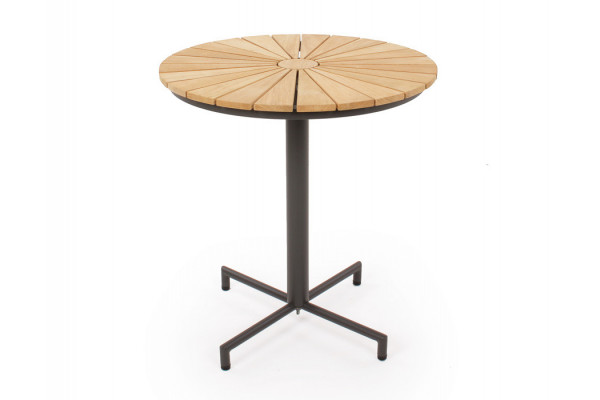 Barcelona GREY Cafe table 70 cm w/cross leg