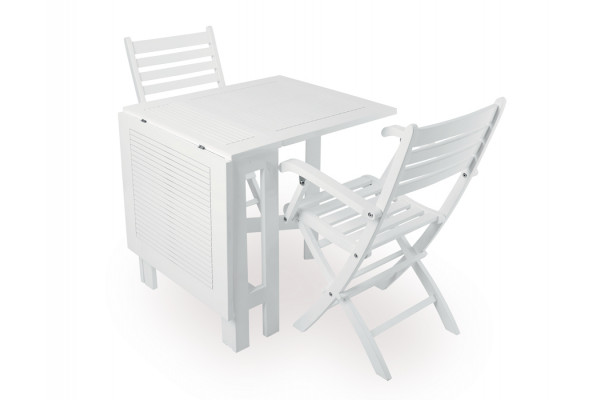 IBIZA WHITE Butterfly Set w/2 chairs w/armrests