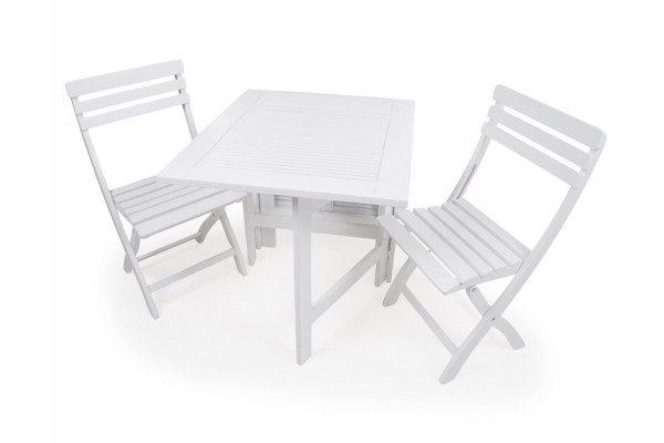 IBIZA WHITE Butterfly Set w/2 chairs w/armrests