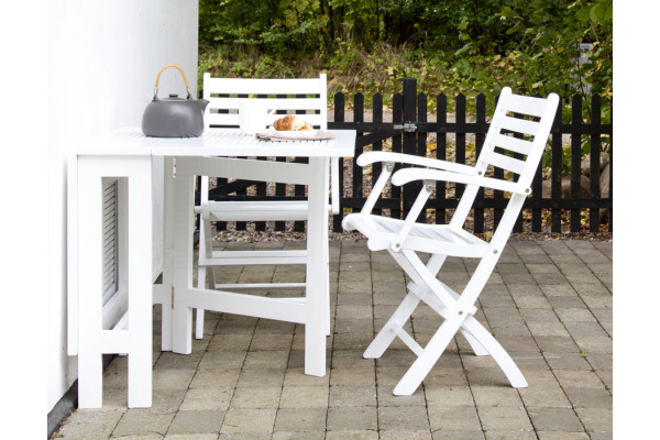 IBIZA WHITE Butterfly Set w/2 chairs w/armrests