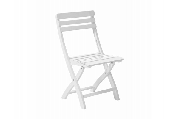 Silla plegable Ibiza BLANCA sin reposabrazos