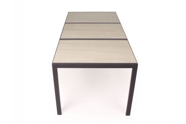 Keramik Havebord - 90x195 cm - Beige