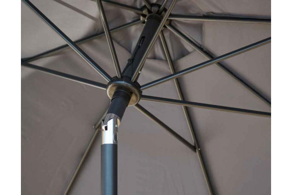 Alu Market parasol GREY - Round 3M/crank + Tilt...