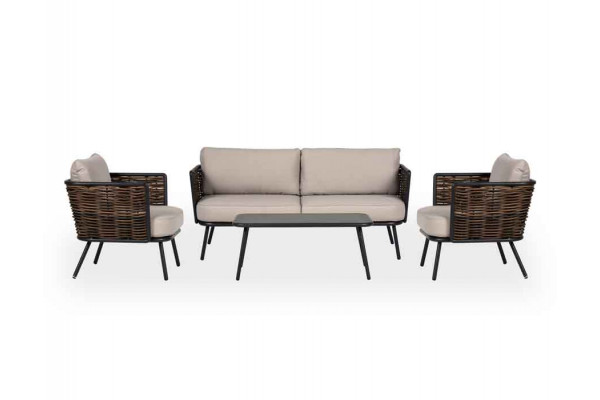 Havreholm Lounge set w/cushions BROWN