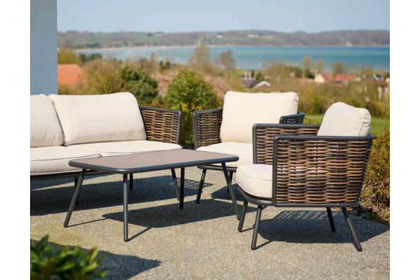 Havreholm Lounge set w/cushions BROWN