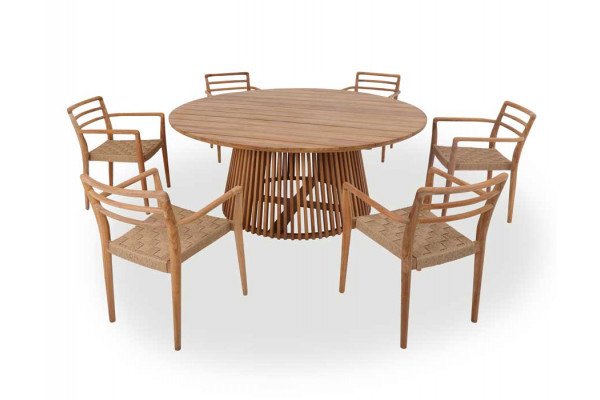 Luna 180 Duri w/arm - Teak Garden furniture set