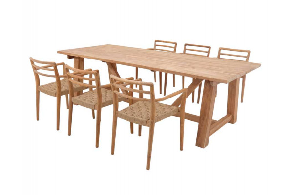 Hercules 290 Duri w/arm Teak sea furniture set