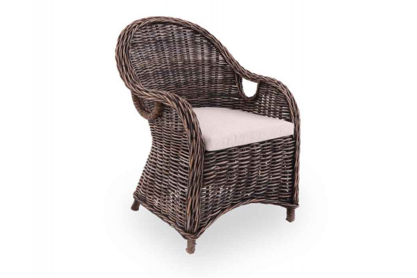 Mallorca chair - Black washed - Including cushion