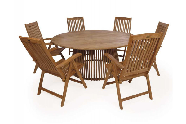 Juego de muebles de jardín Luna 180 Devon Teak