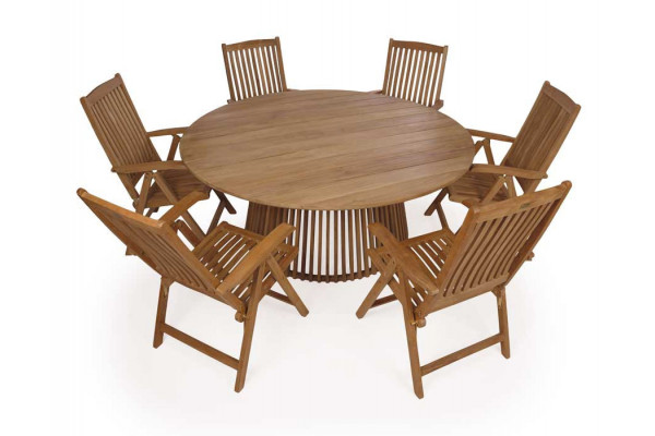 Juego de muebles de jardín Luna 180 Devon Teak