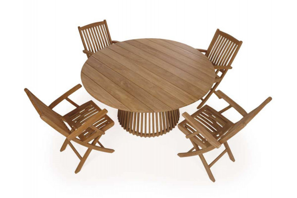 Luna Garden Furniture Set TEAK – 150 cm w/ Mia...