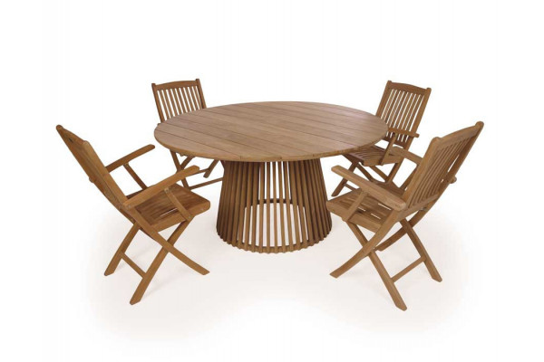 Luna Garden Furniture Set TEAK – 150 cm w/ Mia...