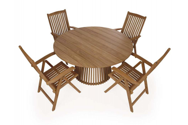 Luna 150 cm Devon Teak Garden Furniture Set