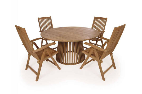 Luna 150 cm Devon Teak Garden Furniture Set