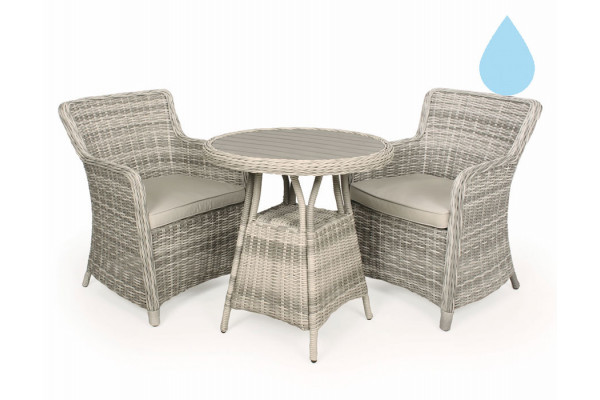 Rio Light Grey coffee set m/2 dining chairs -...