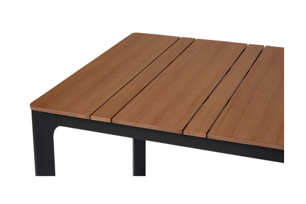 Noah garden table 90x199 cm black/teak look