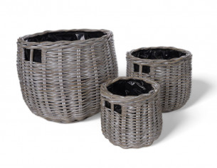 Kubu basket round set of 3