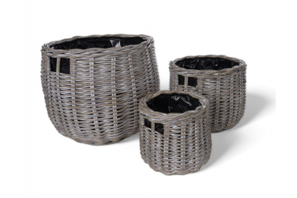 Kubu basket round set of 3