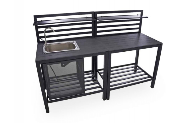 Mary outdoor table with shelf