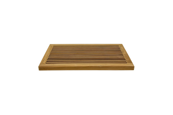 Shower Mat Teak with Frame 80x45 cm