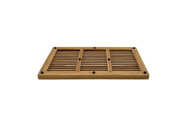 Shower Mat Teak with Frame 80x45 cm