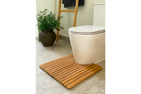 Alfombra de teca para baño