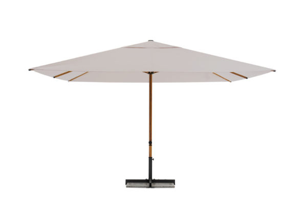 Market parasol 4x4 m - Natural wood look