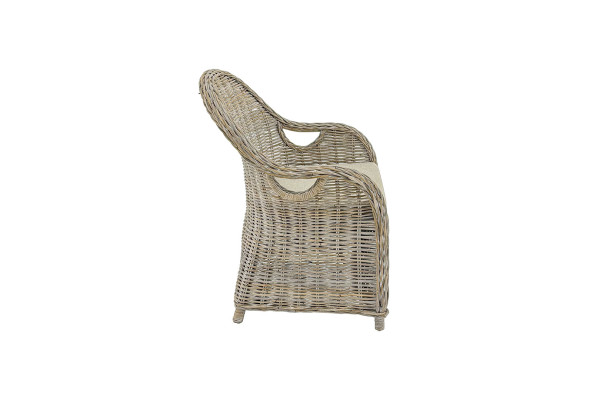 Mallorca chair - White washed - Including cushion