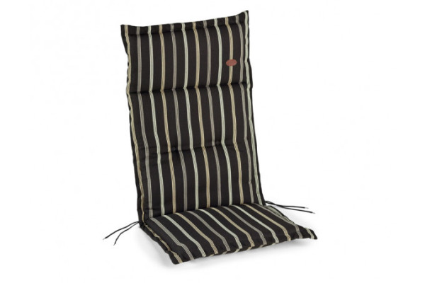 Milano 5 pos cushion dralon black with light lines