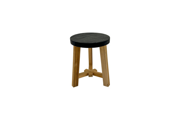 Ophelia Stool black top - Classic teak