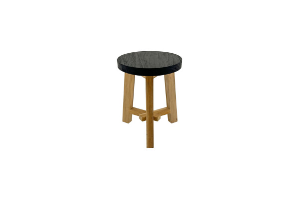 Ophelia Stool black top - Classic teak