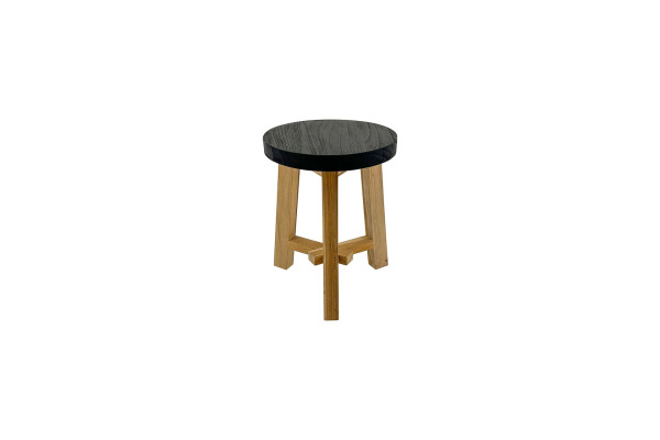 Ophelia Stool black top - Classic teak