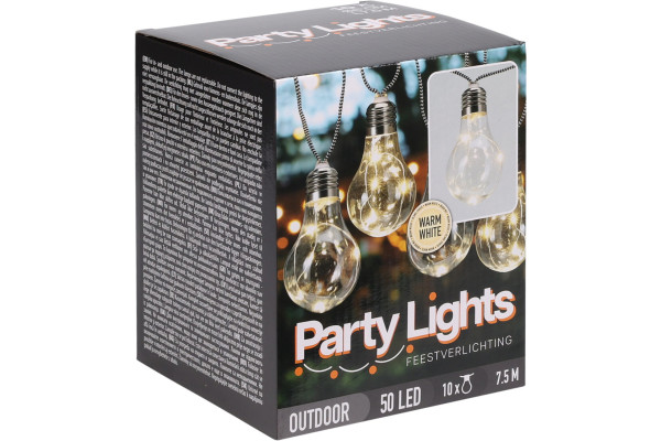 Cadena de luces Partylight con 50 LED blanco...