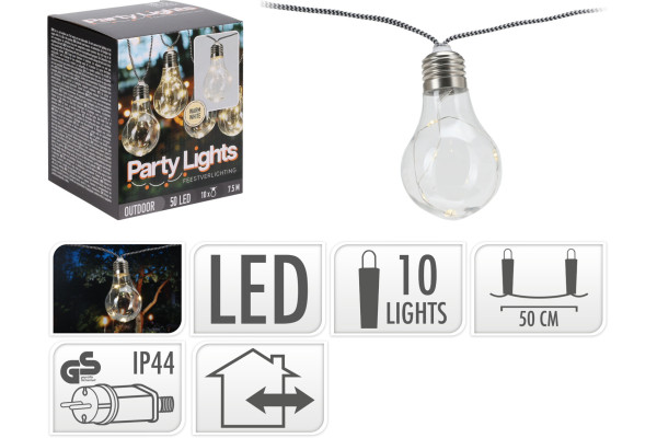 Light chain Partylight w/50 LED warm white